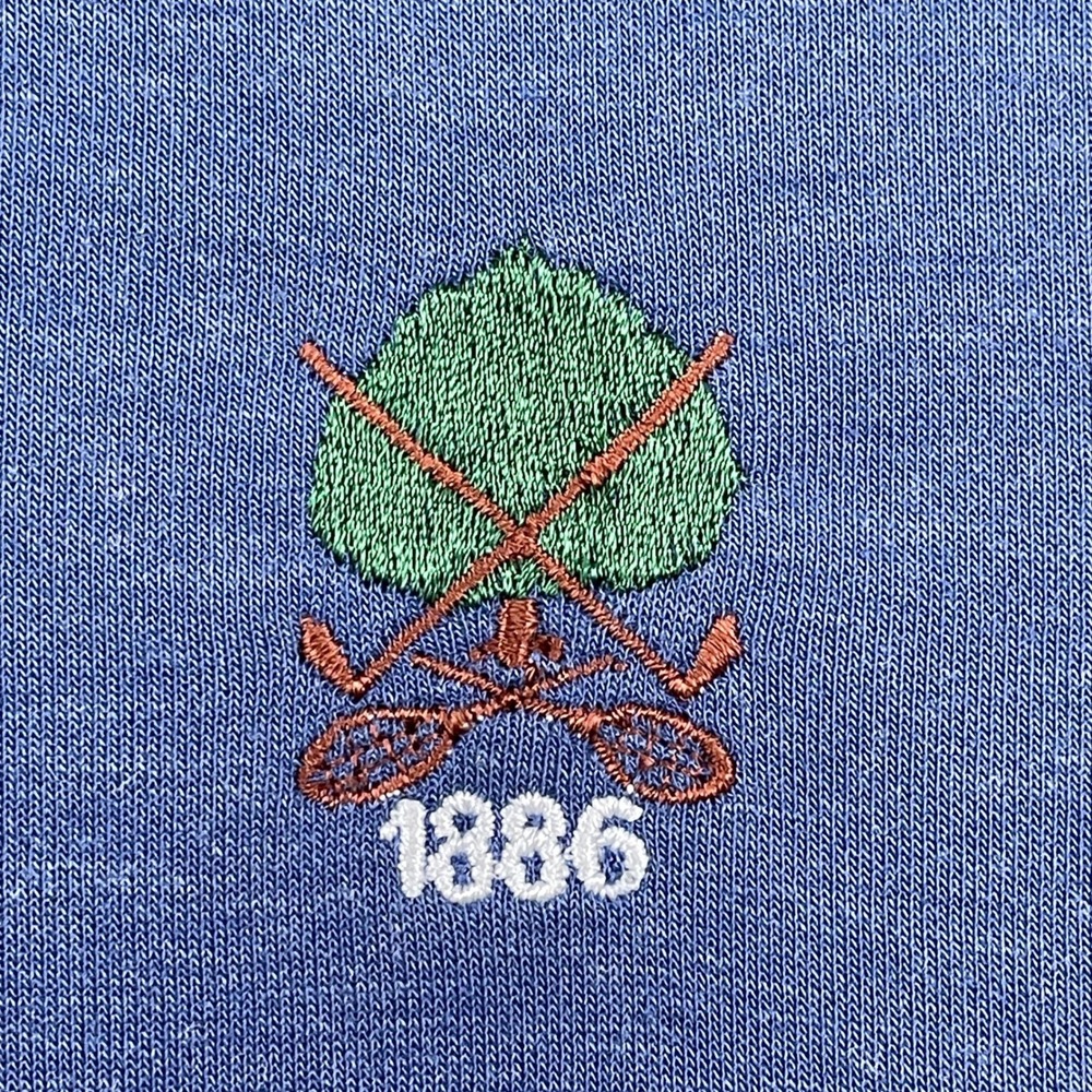 Dorset Field Club Sweatshirt Mens L Blue Golf 1886 Crest Pullover Raglan - Picture 4 of 7